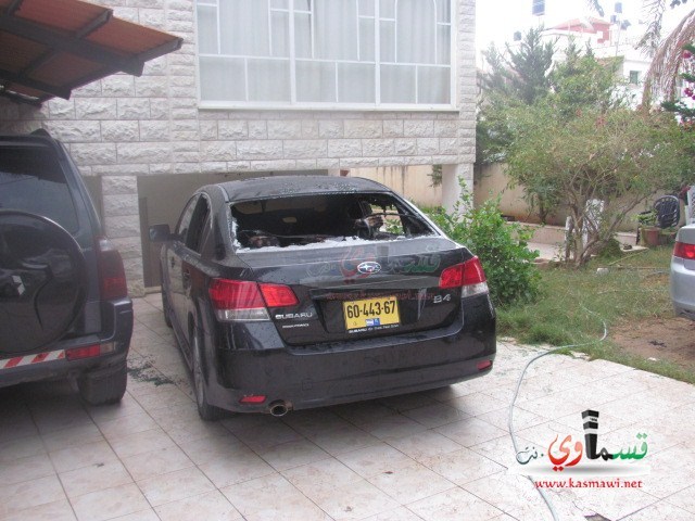 خفافيش الظلام تعود لتحرق سيارة الحاج الاستاذ يوسف عبد عيسى في ساحة بيته 